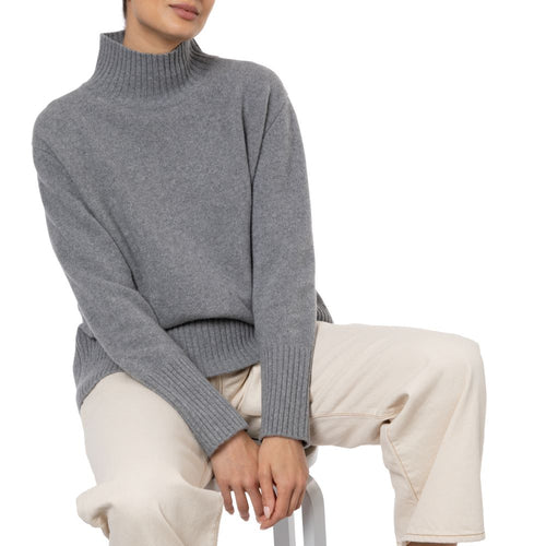 GALWAY Slouchy Cashmere jumper Mid Grey Marilyn Moore