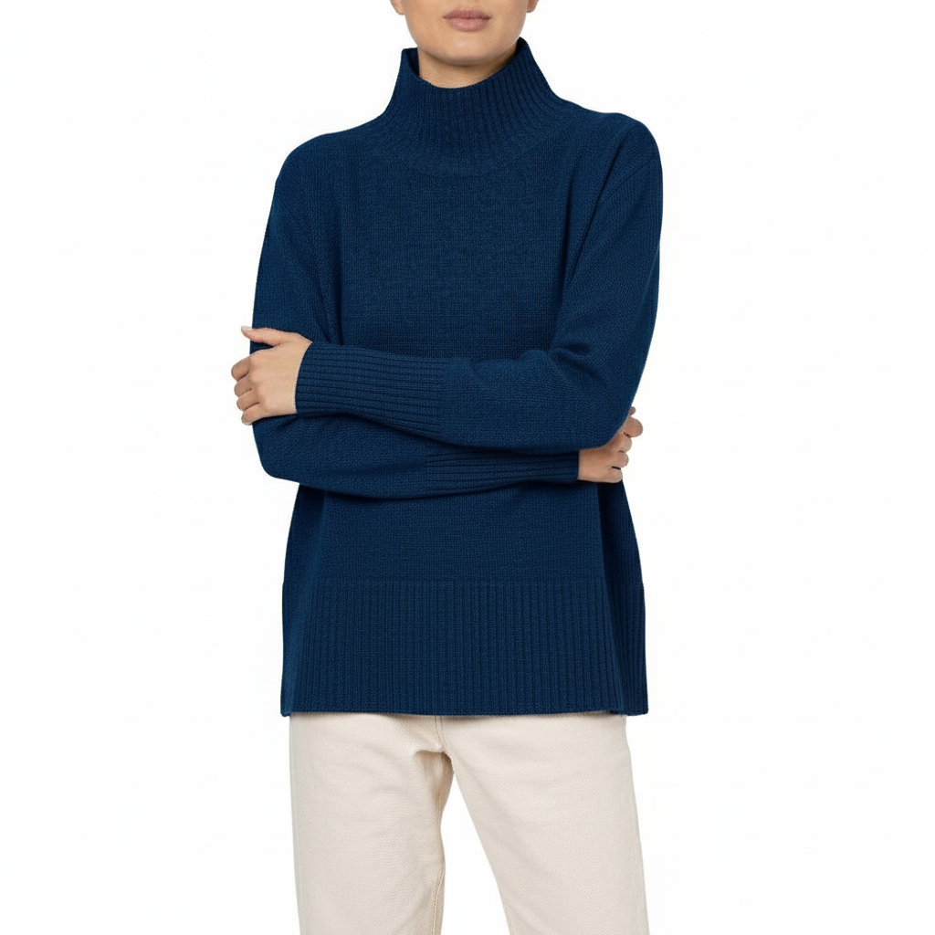 St Ives Slouchy Navy Sweater
