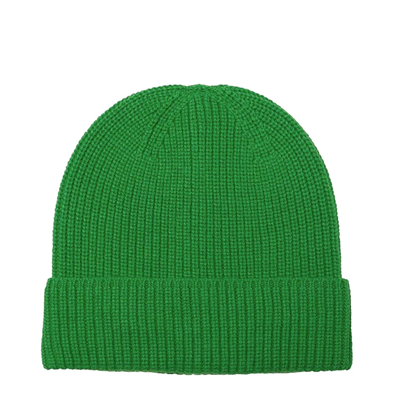 Cashmere Ribbed Beanie - Green