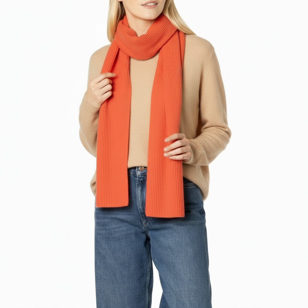 Cashmere ribbed Scarf