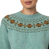 Laura Scottish Fair isle sweater Blue Green Marilyn Moore