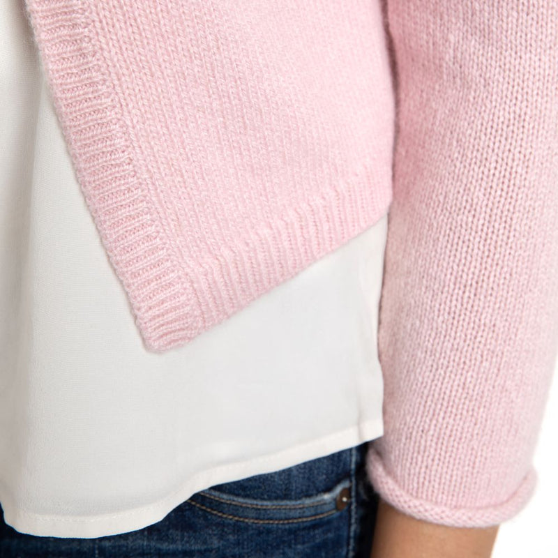 Handmade Cashmere Ballet Cardigan Pale Pink