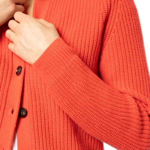 Cashmere Cardigan Coral