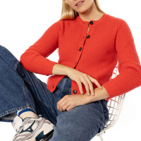 Cashmere Cardigan Summer Coral