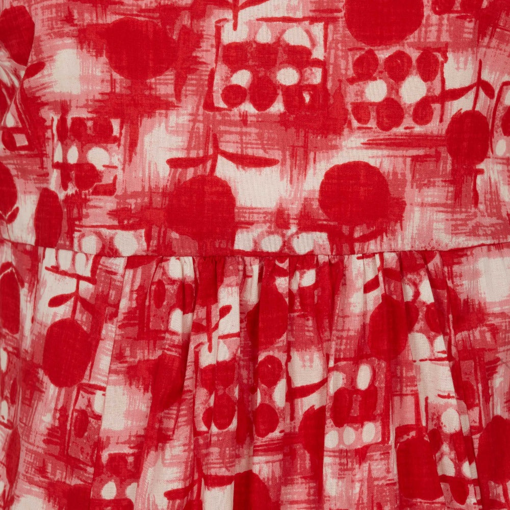 Lollipop print Red by Marilyn Moore Retro vintage Cotton fabric