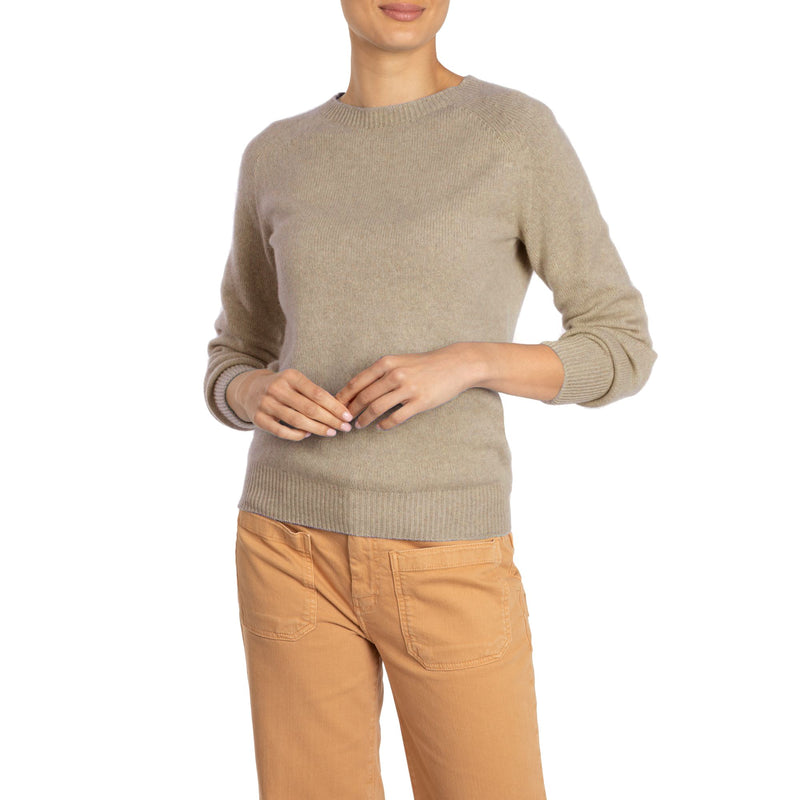 Biagioli Cashmere Merino sweater Camel Beige Marilyn Moore Quinn