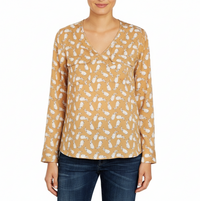 Christmas Party Rabbit print Shirt Gold