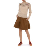 Vintage Fair Isle yoke natural Scottish sweater Marilyn Moore