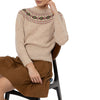 Goodwood Revival Fair Isle sweater. Vintage Fair Isle yoke natural Scottish sweater Marilyn Moore