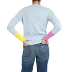 Aime 3 tone Cashmere Sweater Ice Blue Marilyn Moore