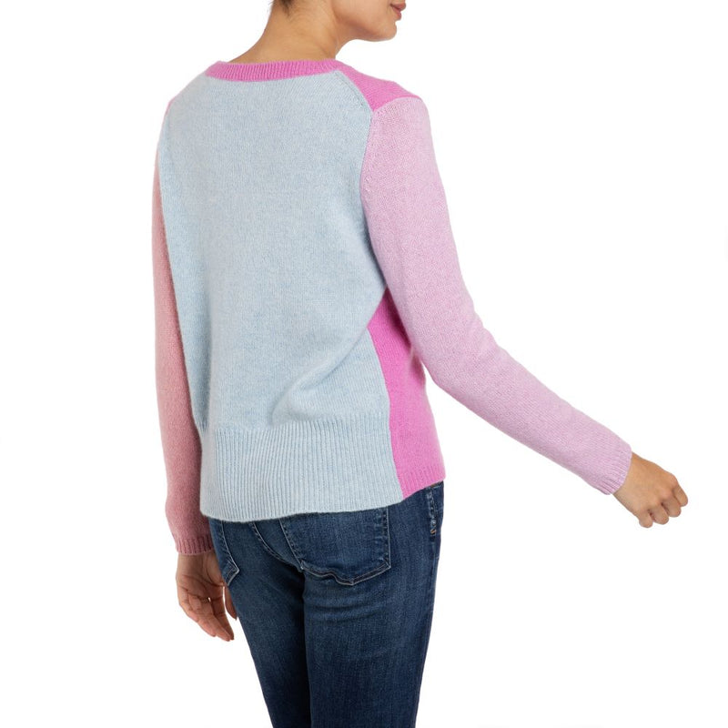 Dosany Pink Cashmere Colour Block Sweater Marilyn Moore