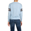 Seattle Sport Stripe Cashmere Silk Sweater Pale Blue Marilyn Moore