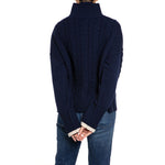 Anya Cashmere Cable Jumper Cashmere Navy Marilyn Moore