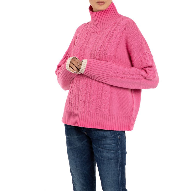 Barbie Cable knit sweater. Anya Cashmere Cable Jumper Cashmere Pink Marilyn Moore