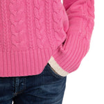 Anya Cashmere Cable Jumper Cashmere Pink Marilyn Moore