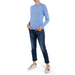 Cashmere Crew Sweater Blue Marilyn Moore