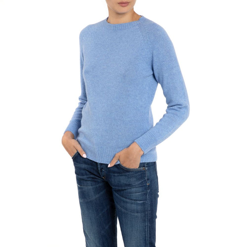 Cashmere Crew Sweater Blue Marilyn Moore