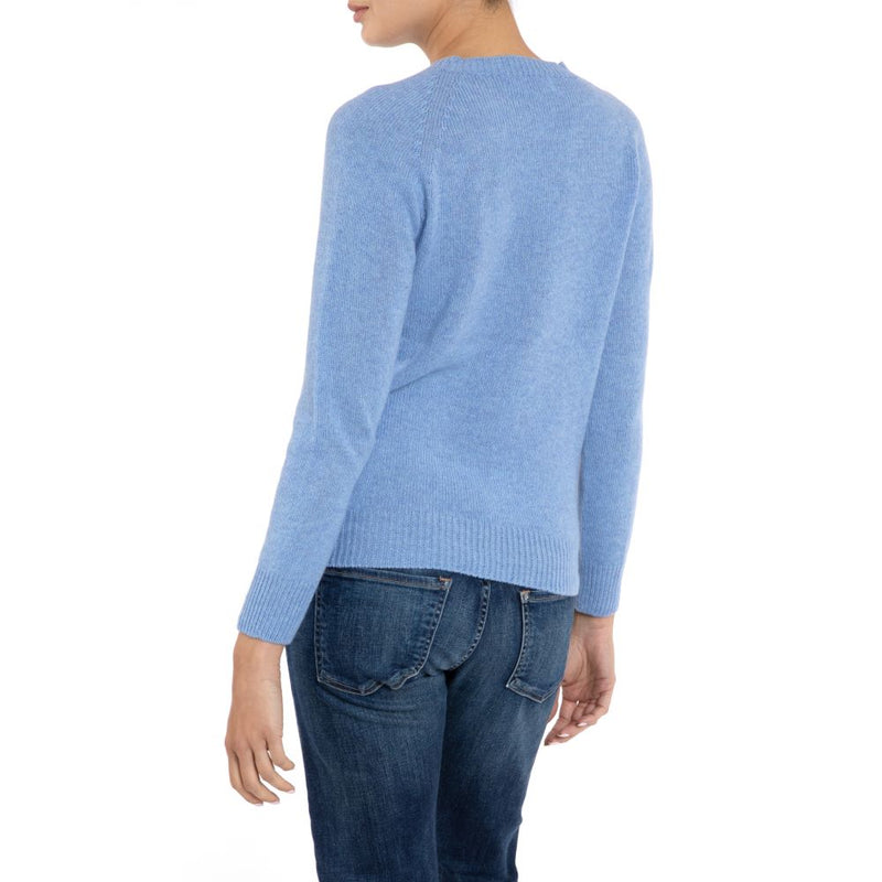 Cashmere Crew Sweater Blue Marilyn Moore