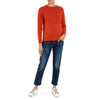 Cashmere Crew Sweater Orange Marilyn Moore