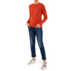 Cashmere Crew Sweater Orange Marilyn Moore