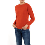 Cashmere Crew Sweater Orange Marilyn Moore