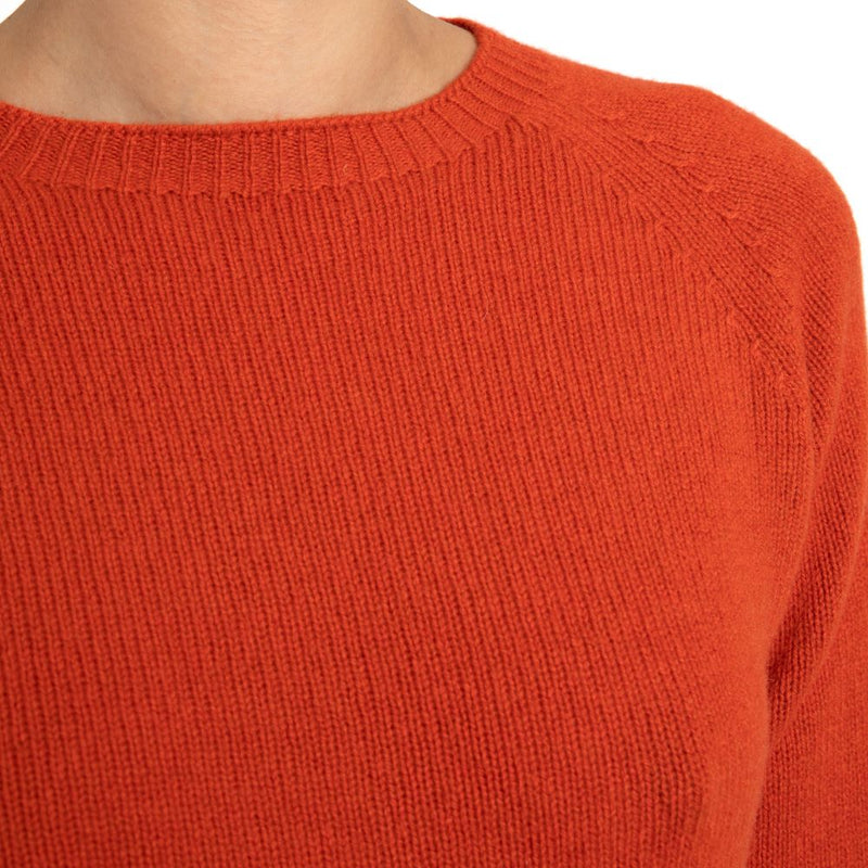 Cashmere Crew Sweater Orange Marilyn Moore