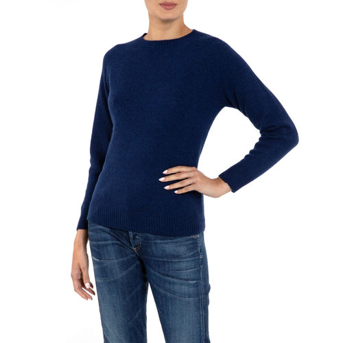 Cashmere Crew Sweater Navy Marilyn Moore