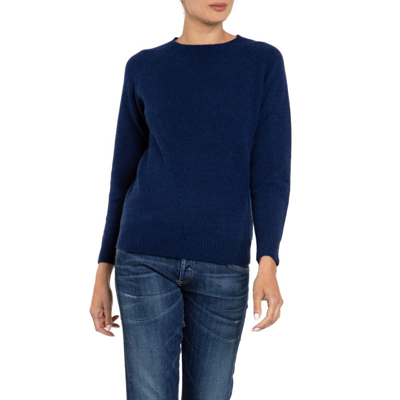 Cashmere Crew Sweater Navy Marilyn Moore