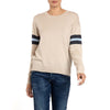 Seattle Sport Stripe Cashmere Silk Sweater Natural Marilyn Moore