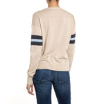 Seattle Sport Stripe Cashmere Silk Sweater Natural Marilyn Moore