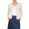 Dolly Cashmere round neck cardigan Natural Oat Marilyn Moore
