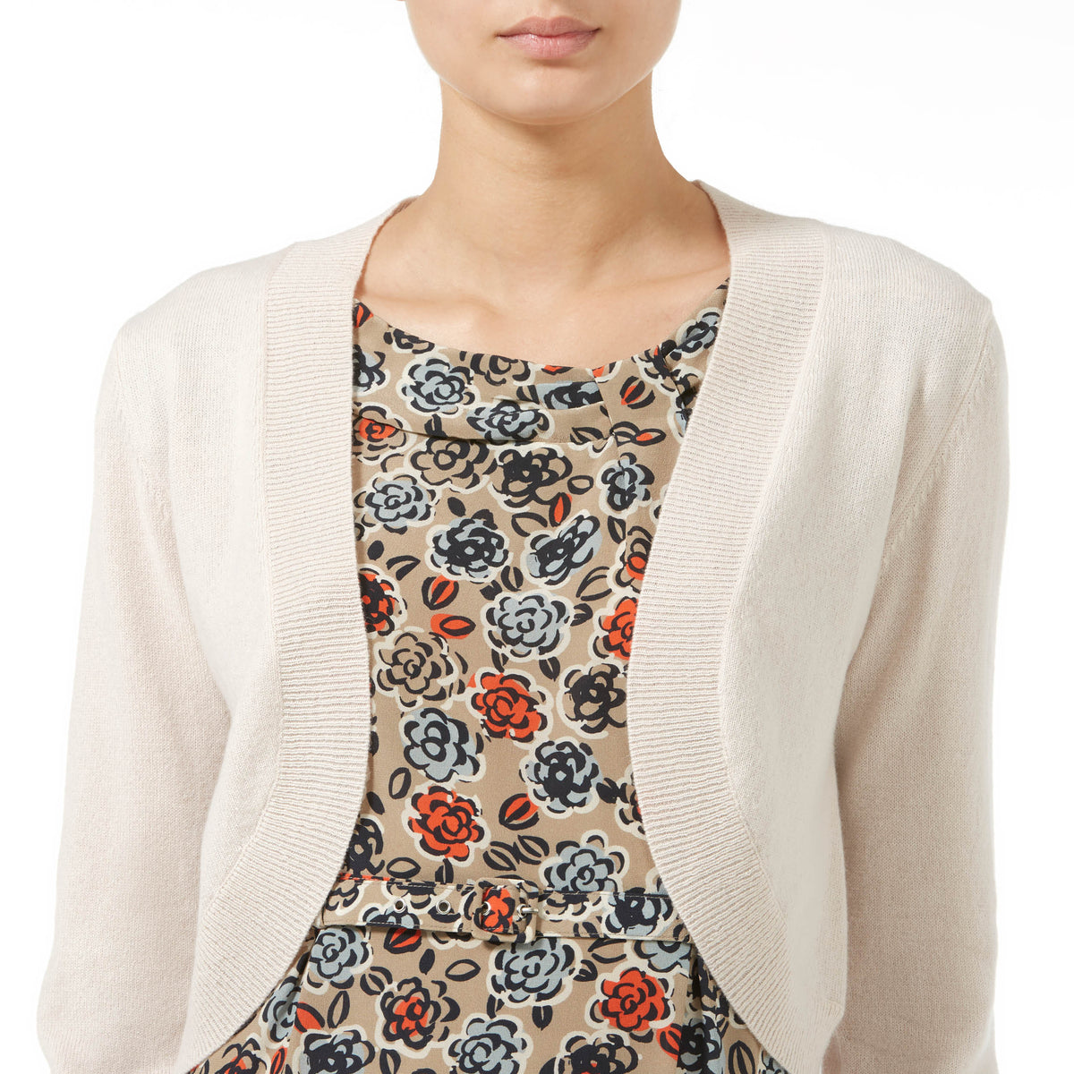 Avi Ivory Cashmere Cardigan Shrug
