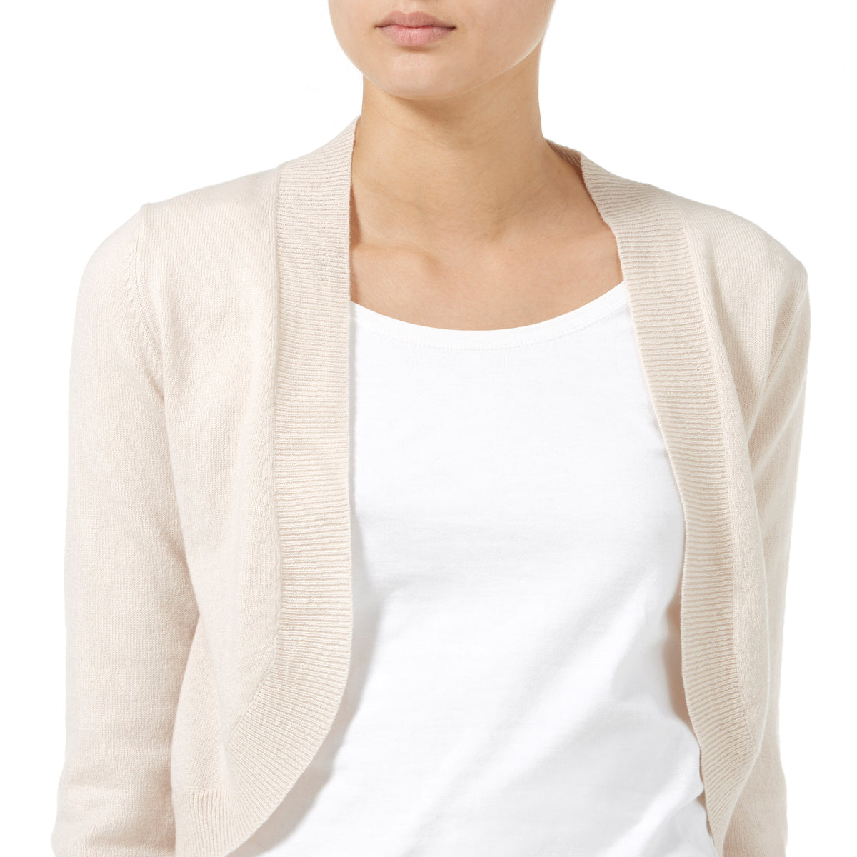Avi Ivory Cashmere Cardigan Shrug