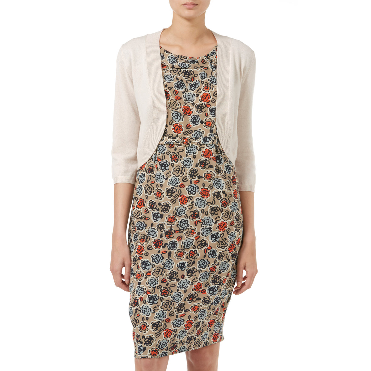 Avi Ivory Cashmere Cardigan Shrug