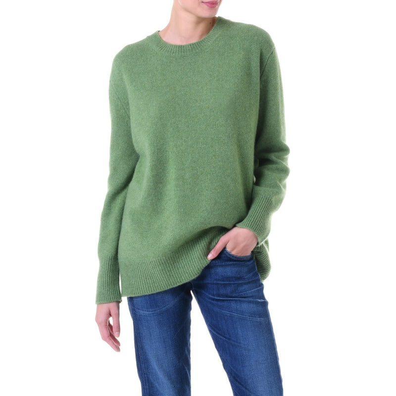 Cashmere  Loro Piana Crew Neck sweater Green Marilyn Moore