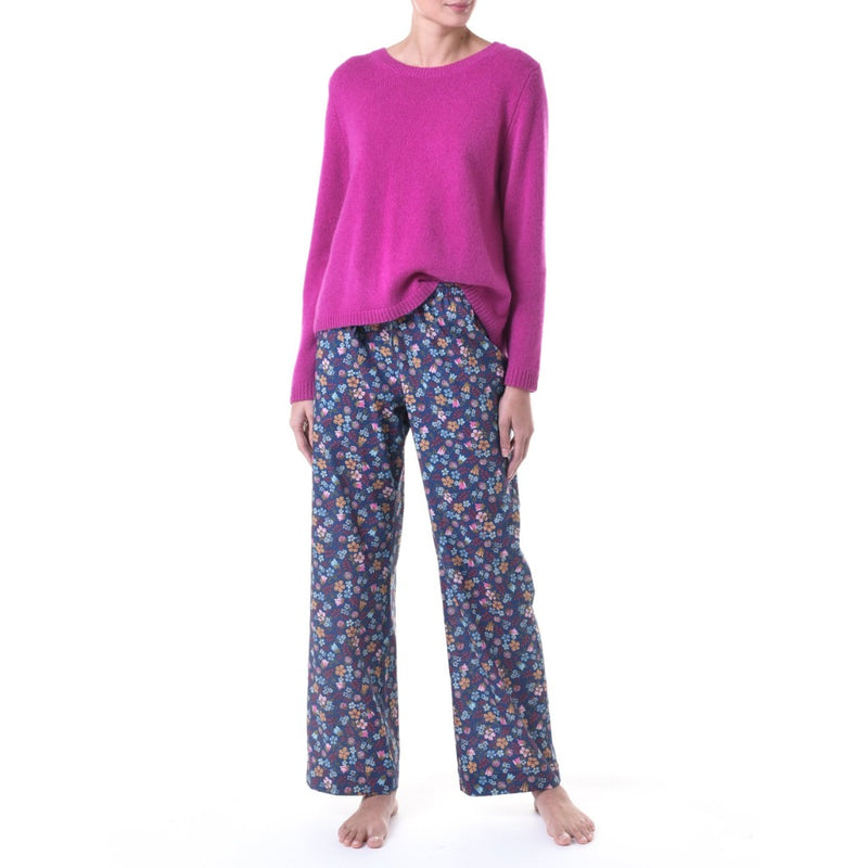 Brooklyn Handmade boxy Cashmere jumper Fuchsia Marilyn Moore
