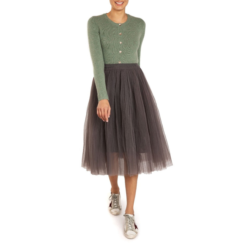 Dolly Cashmere cardigan Sage Green Marilyn Moore