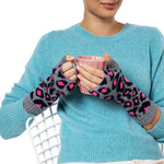 Elsa Cashmere wrist warmers Grey Pink Marilyn Moore