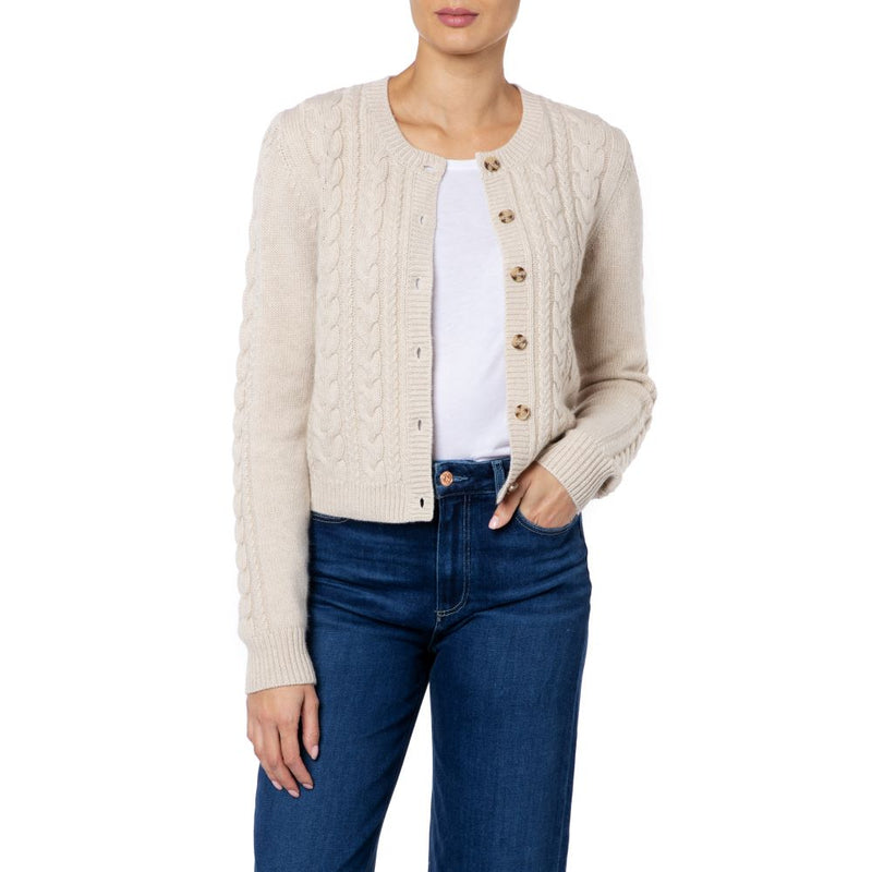 Emma Cashmere Cable Cardigan Natural Marilyn Moore