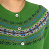 Vintage Fair Isle Cashmere cardigan Green Marilyn Moore