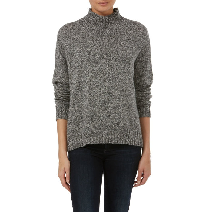 Cashmere tweed Slouchy jumper charcoal grey Marilyn Moore