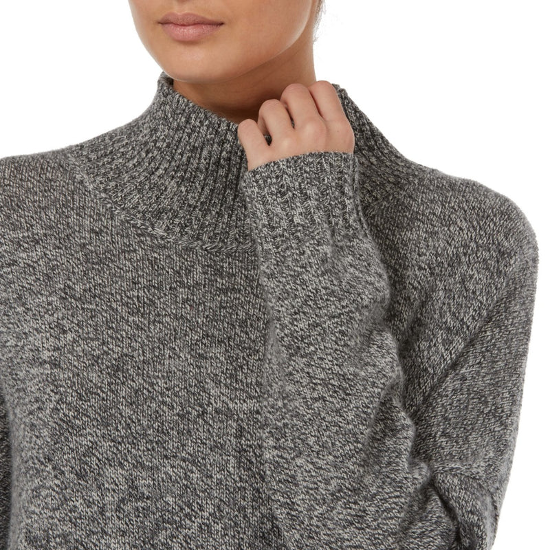 Cashmere tweed Slouchy jumper charcoal grey Marilyn Moore