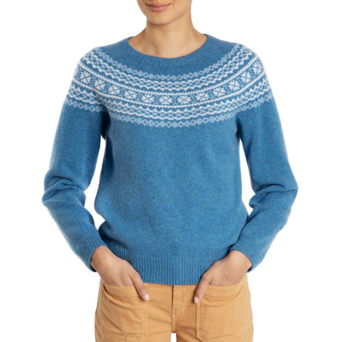 Scottish Lambswool Fair isle blue Marilyn Moore