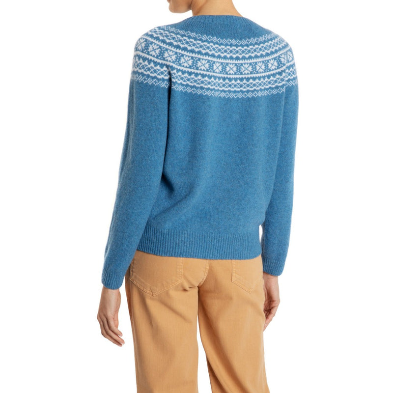 Scottish Lambswool Fair isle blue Marilyn Moore