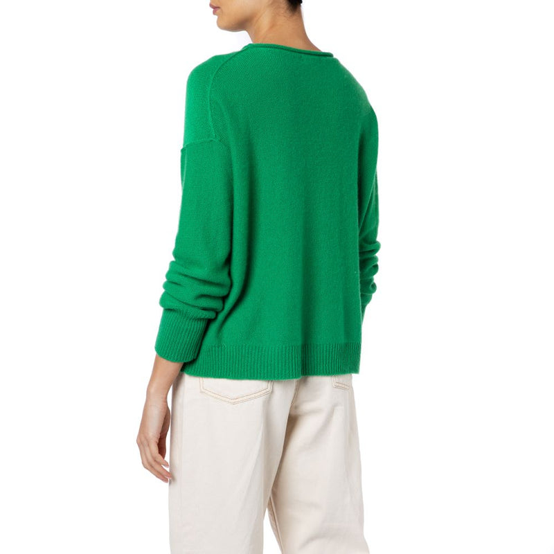 Hoxton Slouchy Cashmere Sweater Green Marilyn Moore