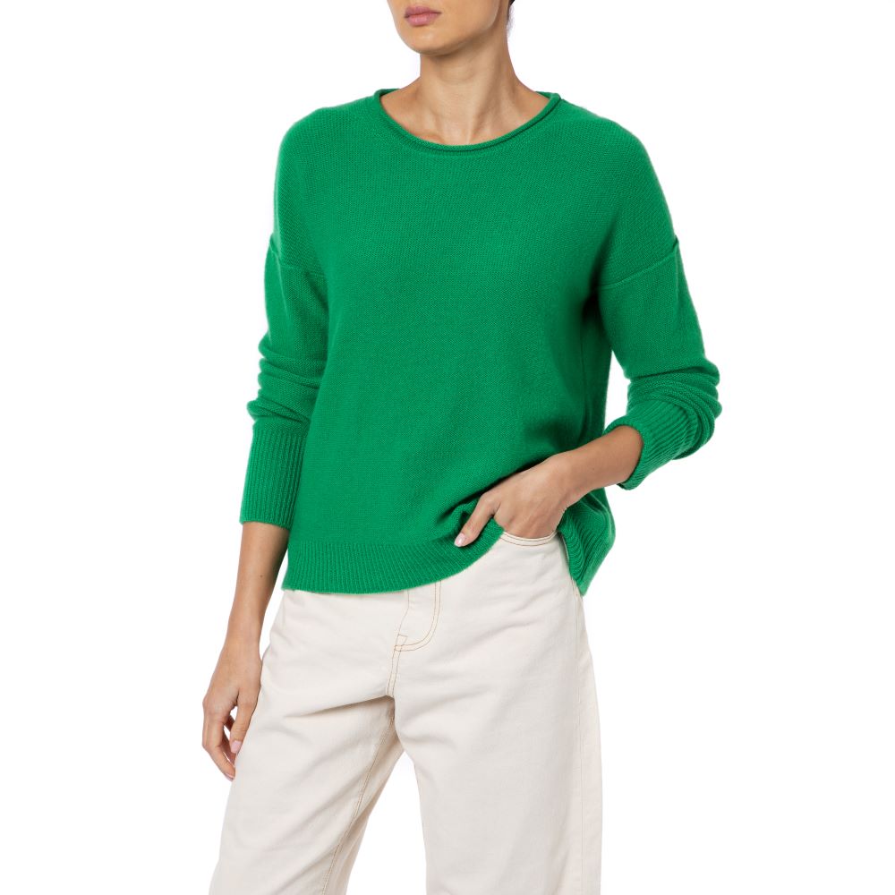 Hoxton Slouchy Loro Piana Cashmere Sweater Green Marilyn Moore