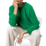 Hoxton Slouchy Cashmere Sweater Green Marilyn Moore