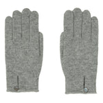 Cashmere gloves with button Grey Marilyn Moore