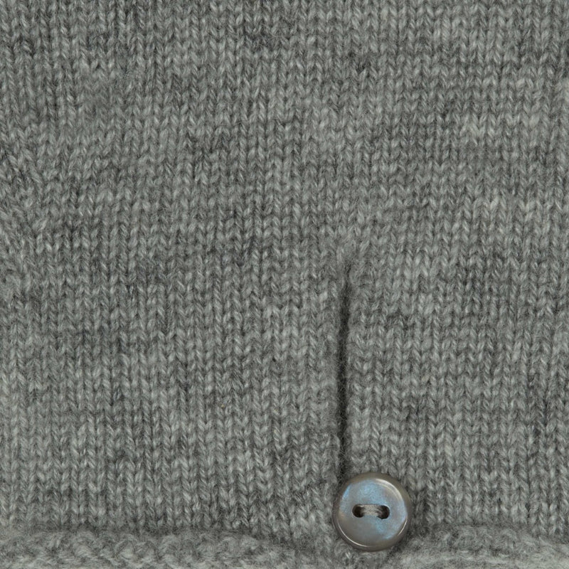 Cashmere gloves with button Grey Marilyn Moore