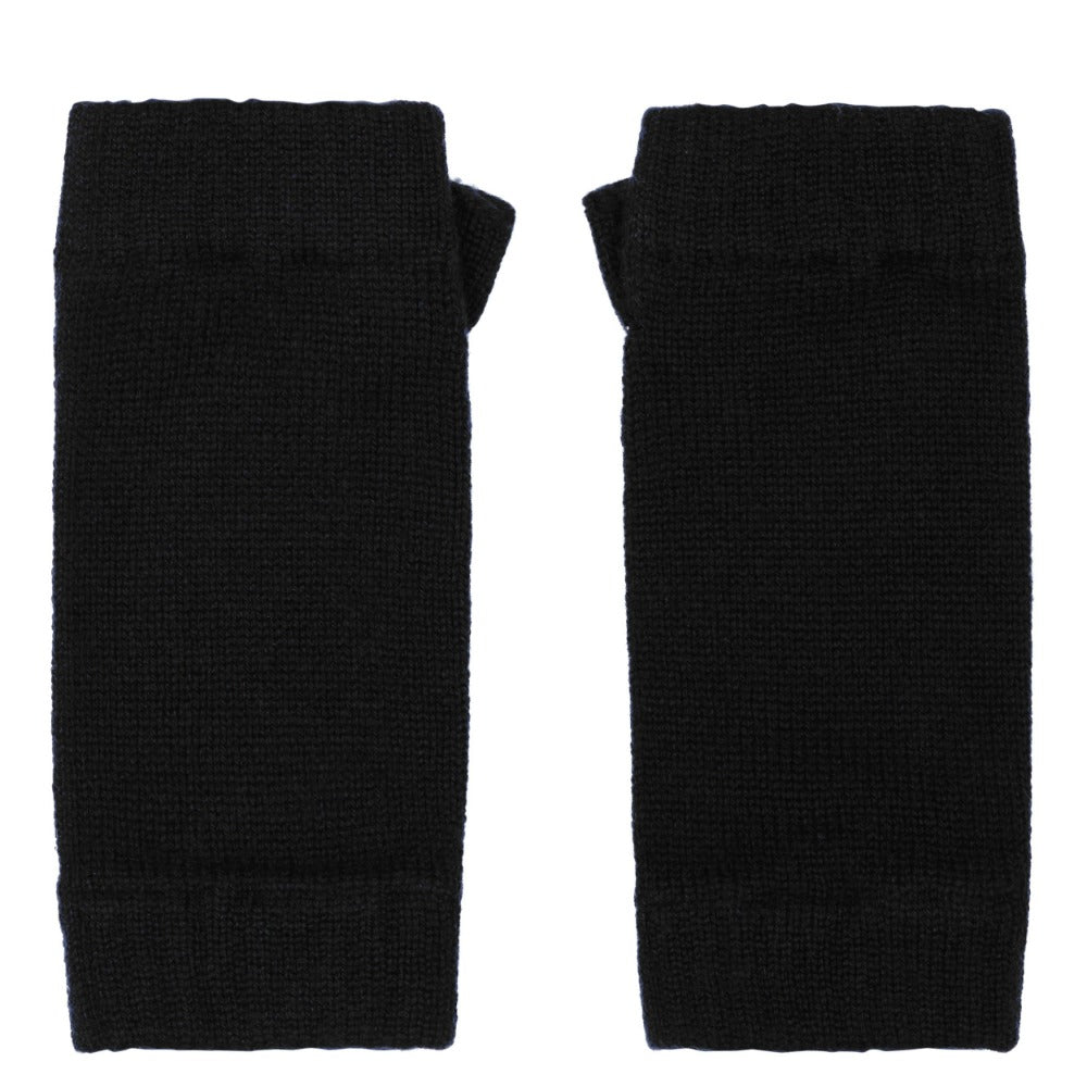 Cashmere wrist warmers Black Scottish Marilyn Moore